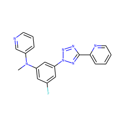 CN(c1cccnc1)c1cc(F)cc(-n2nnc(-c3ccccn3)n2)c1 ZINC000028397523