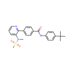 CN(c1cccnc1-c1ccc(C(=O)Nc2ccc(C(C)(C)C)cc2)cc1)S(C)(=O)=O ZINC000038149548