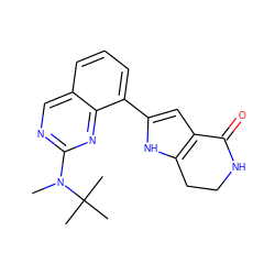 CN(c1ncc2cccc(-c3cc4c([nH]3)CCNC4=O)c2n1)C(C)(C)C ZINC000222333437