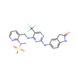 CN(c1ncccc1CNc1nc(Nc2ccc3c(c2)CC(=O)N3)ncc1C(F)(F)F)S(C)(=O)=O ZINC000034638188