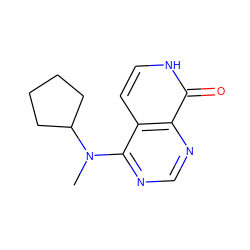 CN(c1ncnc2c(=O)[nH]ccc12)C1CCCC1 ZINC000096285205