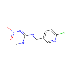 CN/C(=N\[N+](=O)[O-])NCc1ccc(Cl)nc1 ZINC000013835804