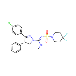 CN/C(=N\S(=O)(=O)N1CCC(F)(F)CC1)N1C[C@H](c2ccccc2)C(c2ccc(Cl)cc2)=N1 ZINC000045301001