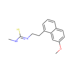 CN/C(S)=N/CCc1cccc2ccc(OC)cc12 ZINC000000008269