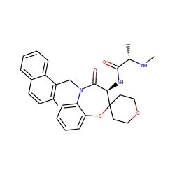 CN[C@@H](C)C(=O)N[C@@H]1C(=O)N(Cc2c(C)ccc3ccccc23)c2ccccc2OC12CCOCC2 ZINC000096285026