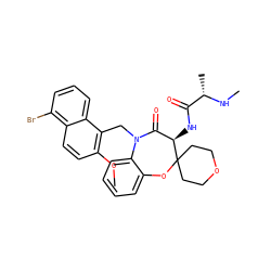 CN[C@@H](C)C(=O)N[C@@H]1C(=O)N(Cc2c(OC)ccc3c(Br)cccc23)c2ccccc2OC12CCOCC2 ZINC001772645705