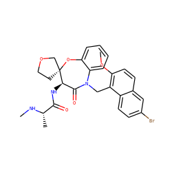 CN[C@@H](C)C(=O)N[C@@H]1C(=O)N(Cc2c(OC)ccc3cc(Br)ccc23)c2ccccc2O[C@@]12CCOC2 ZINC001772614686