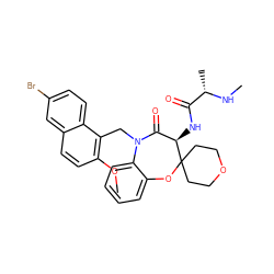 CN[C@@H](C)C(=O)N[C@@H]1C(=O)N(Cc2c(OC)ccc3cc(Br)ccc23)c2ccccc2OC12CCOCC2 ZINC000096285027