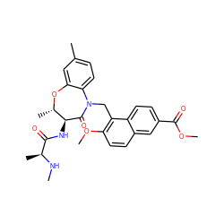 CN[C@@H](C)C(=O)N[C@@H]1C(=O)N(Cc2c(OC)ccc3cc(C(=O)OC)ccc23)c2ccc(C)cc2O[C@H]1C ZINC000208218080