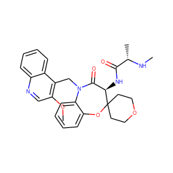 CN[C@@H](C)C(=O)N[C@@H]1C(=O)N(Cc2c(OC)cnc3ccccc23)c2ccccc2OC12CCOCC2 ZINC000096285023