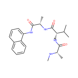 CN[C@@H](C)C(=O)N[C@H](C(=O)N[C@@H](C)C(=O)Nc1cccc2ccccc12)C(C)C ZINC000064460040