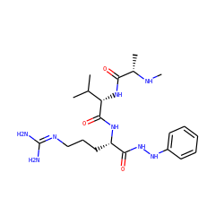 CN[C@@H](C)C(=O)N[C@H](C(=O)N[C@@H](CCCN=C(N)N)C(=O)NNc1ccccc1)C(C)C ZINC000064560307