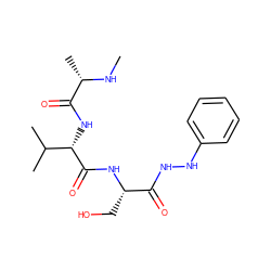 CN[C@@H](C)C(=O)N[C@H](C(=O)N[C@@H](CO)C(=O)NNc1ccccc1)C(C)C ZINC000064600522