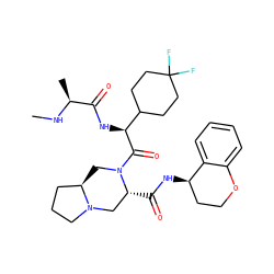 CN[C@@H](C)C(=O)N[C@H](C(=O)N1C[C@@H]2CCCN2C[C@H]1C(=O)N[C@@H]1CCOc2ccccc21)C1CCC(F)(F)CC1 ZINC000095598380