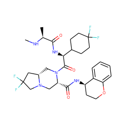 CN[C@@H](C)C(=O)N[C@H](C(=O)N1C[C@H]2CC(F)(F)CN2C[C@H]1C(=O)N[C@@H]1CCOc2ccccc21)C1CCC(F)(F)CC1 ZINC000095593239