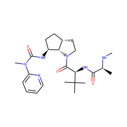 CN[C@@H](C)C(=O)N[C@H](C(=O)N1CC[C@H]2CC[C@H](NC(=O)N(C)c3ccccn3)[C@H]21)C(C)(C)C ZINC000040861158