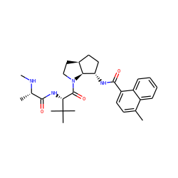 CN[C@@H](C)C(=O)N[C@H](C(=O)N1CC[C@H]2CC[C@H](NC(=O)c3ccc(C)c4ccccc34)[C@H]21)C(C)(C)C ZINC000042852423