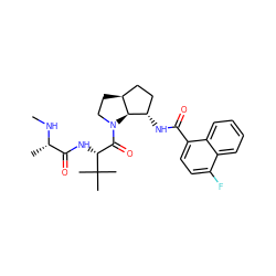 CN[C@@H](C)C(=O)N[C@H](C(=O)N1CC[C@H]2CC[C@H](NC(=O)c3ccc(F)c4ccccc34)[C@H]21)C(C)(C)C ZINC000044360689