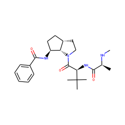 CN[C@@H](C)C(=O)N[C@H](C(=O)N1CC[C@H]2CC[C@H](NC(=O)c3ccccc3)[C@H]21)C(C)(C)C ZINC000040380230