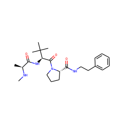 CN[C@@H](C)C(=O)N[C@H](C(=O)N1CCC[C@H]1C(=O)NCCc1ccccc1)C(C)(C)C ZINC000013581847