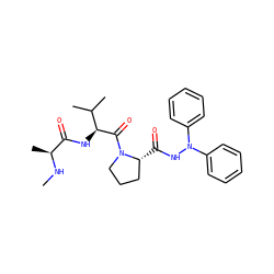 CN[C@@H](C)C(=O)N[C@H](C(=O)N1CCC[C@H]1C(=O)NN(c1ccccc1)c1ccccc1)C(C)C ZINC000059201479