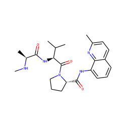 CN[C@@H](C)C(=O)N[C@H](C(=O)N1CCC[C@H]1C(=O)Nc1cccc2ccc(C)nc12)C(C)C ZINC000064653765