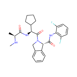 CN[C@@H](C)C(=O)N[C@H](C(=O)N1Cc2ccccc2[C@H]1C(=O)Nc1c(F)cccc1F)C1CCCC1 ZINC000144773153