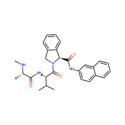 CN[C@@H](C)C(=O)N[C@H](C(=O)N1Cc2ccccc2[C@H]1C(=O)Nc1ccc2ccccc2c1)C(C)C ZINC000144958014