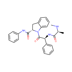 CN[C@@H](C)C(=O)N[C@H](C(=O)N1c2ccccc2C[C@H]1C(=O)Nc1ccccc1)c1ccccc1 ZINC001772652128