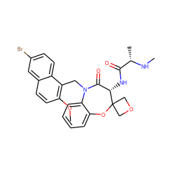 CN[C@@H](C)C(=O)N[C@H]1C(=O)N(Cc2c(OC)ccc3cc(Br)ccc23)c2ccccc2OC12COC2 ZINC000144478980