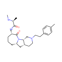 CN[C@@H](C)C(=O)N[C@H]1CCC[C@H]2C[C@H]3CCN(CCc4ccc(C)cc4)C[C@H]3N2C1=O ZINC000169312371