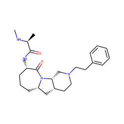CN[C@@H](C)C(=O)N[C@H]1CCC[C@H]2C[C@H]3CCN(CCc4ccccc4)C[C@H]3N2C1=O ZINC000169307018