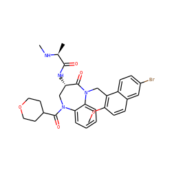 CN[C@@H](C)C(=O)N[C@H]1CN(C(=O)C2CCOCC2)c2ccccc2N(Cc2c(OC)ccc3cc(Br)ccc23)C1=O ZINC000096285526