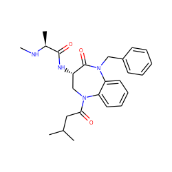 CN[C@@H](C)C(=O)N[C@H]1CN(C(=O)CC(C)C)c2ccccc2N(Cc2ccccc2)C1=O ZINC000096285508