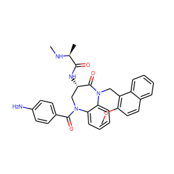 CN[C@@H](C)C(=O)N[C@H]1CN(C(=O)c2ccc(N)cc2)c2ccccc2N(Cc2c(OC)ccc3ccccc23)C1=O ZINC000096285524