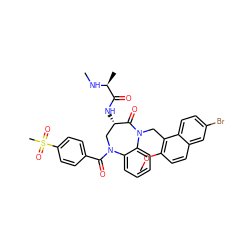 CN[C@@H](C)C(=O)N[C@H]1CN(C(=O)c2ccc(S(C)(=O)=O)cc2)c2ccccc2N(Cc2c(OC)ccc3cc(Br)ccc23)C1=O ZINC000096285539