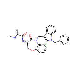 CN[C@@H](C)C(=O)N[C@H]1COc2ccccc2N(Cc2c(Cl)n(Cc3ccccc3)c3ccccc23)C1=O ZINC000144222821