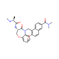 CN[C@@H](C)C(=O)N[C@H]1COc2ccccc2N(Cc2c(OC)ccc3cc(C(=O)N(C)C)ccc23)C1=O ZINC000220136796