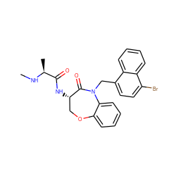 CN[C@@H](C)C(=O)N[C@H]1COc2ccccc2N(Cc2ccc(Br)c3ccccc23)C1=O ZINC000220133197