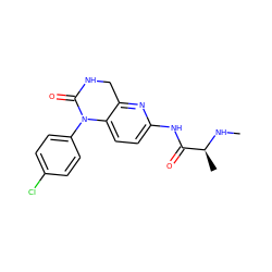 CN[C@@H](C)C(=O)Nc1ccc2c(n1)CNC(=O)N2c1ccc(Cl)cc1 ZINC000143009102