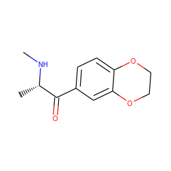 CN[C@@H](C)C(=O)c1ccc2c(c1)OCCO2 ZINC000041609677