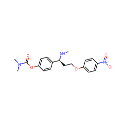 CN[C@@H](CCOc1ccc([N+](=O)[O-])cc1)c1ccc(OC(=O)N(C)C)cc1 ZINC000003966185