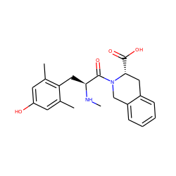 CN[C@@H](Cc1c(C)cc(O)cc1C)C(=O)N1Cc2ccccc2C[C@H]1C(=O)O ZINC000013765451