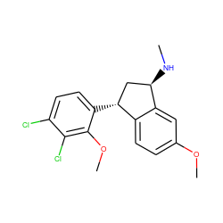 CN[C@@H]1C[C@@H](c2ccc(Cl)c(Cl)c2OC)c2ccc(OC)cc21 ZINC000013835648