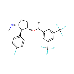 CN[C@@H]1CC[C@H](O[C@H](C)c2cc(C(F)(F)F)cc(C(F)(F)F)c2)[C@H]1c1ccc(F)cc1 ZINC000036324419