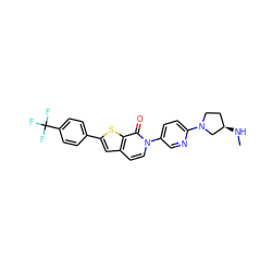 CN[C@@H]1CCN(c2ccc(-n3ccc4cc(-c5ccc(C(F)(F)F)cc5)sc4c3=O)cn2)C1 ZINC000040894449
