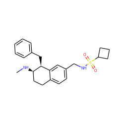 CN[C@@H]1CCc2ccc(CNS(=O)(=O)C3CCC3)cc2[C@@H]1Cc1ccccc1 ZINC000088260872