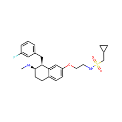 CN[C@@H]1CCc2ccc(OCCNS(=O)(=O)CC3CC3)cc2[C@@H]1Cc1cccc(F)c1 ZINC000199682658