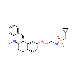 CN[C@@H]1CCc2ccc(OCCNS(=O)(=O)CC3CC3)cc2[C@@H]1Cc1ccccc1 ZINC000088260772