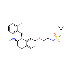 CN[C@@H]1CCc2ccc(OCCNS(=O)(=O)CC3CC3)cc2[C@@H]1Cc1ccccc1F ZINC000142381426